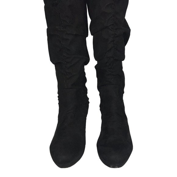 Adrienne Vittadini Peedro Suede Heel Slouch Boots - Picture 8 of 11